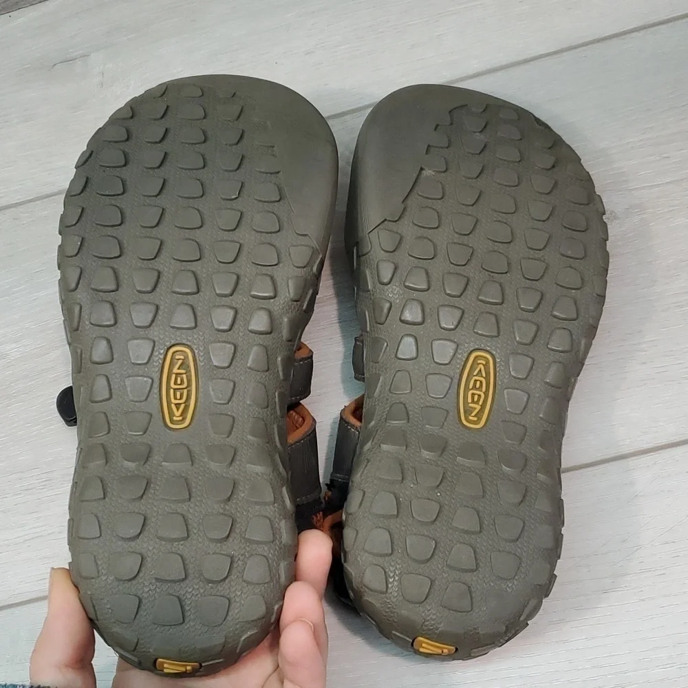 Keen Big Boys Youth Outdoor Hiking Comfort Leather Waterproof Sandals shoes sz 3